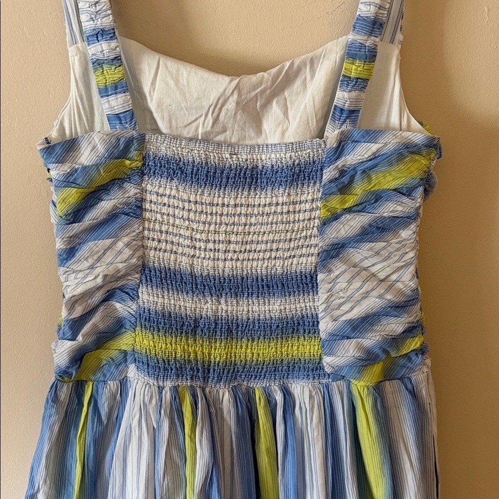 Anthropologie Square Neck Drop Waist Maxi Dress Size L - Picture 8 of 10
